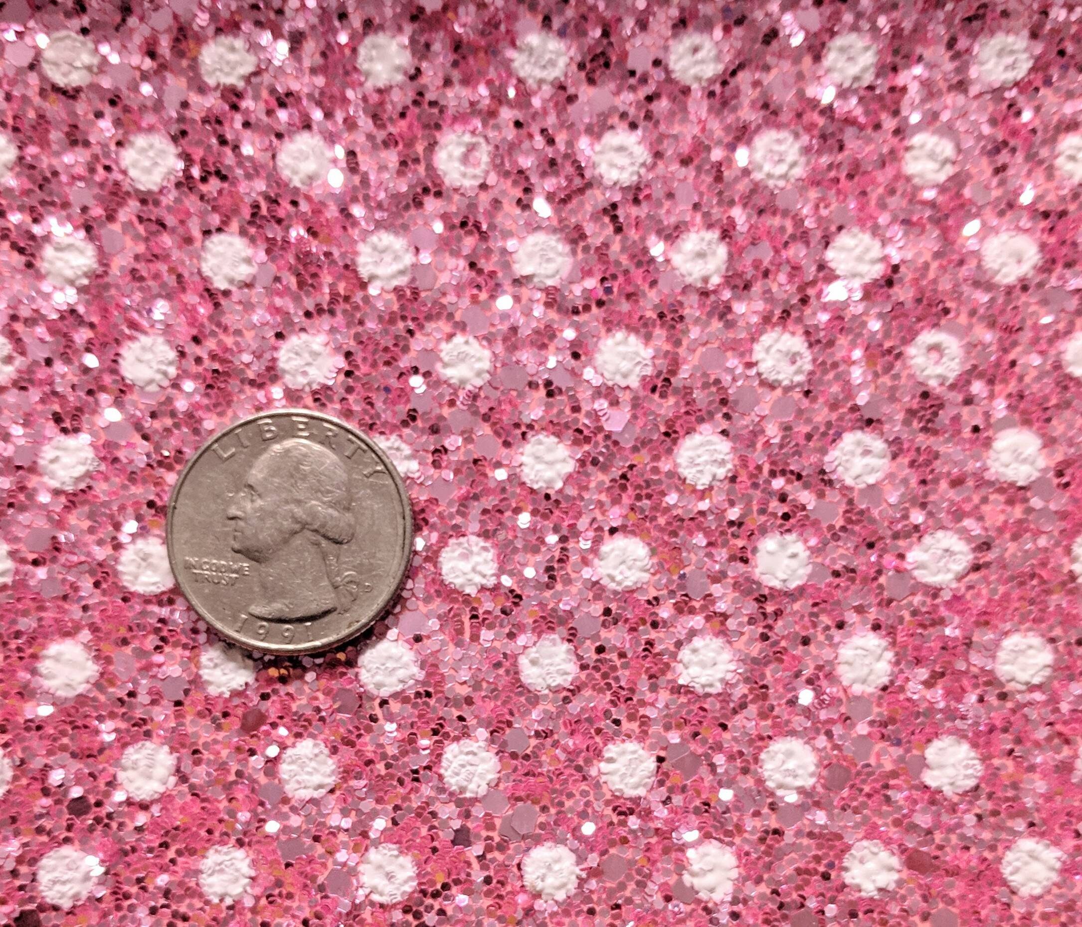 Pink White Polka Dot Chunky Glitter Vinyl 9x12 SHEET - Etsy