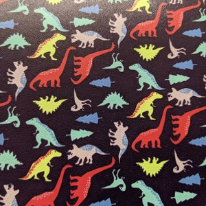 Dinosaurier Vinyl Stoff - 9x12" SHEET - Haarschleife Vinyl - Im Hoop Stoff - Nähen - Stickzubehör - Kunst veganes Leder
