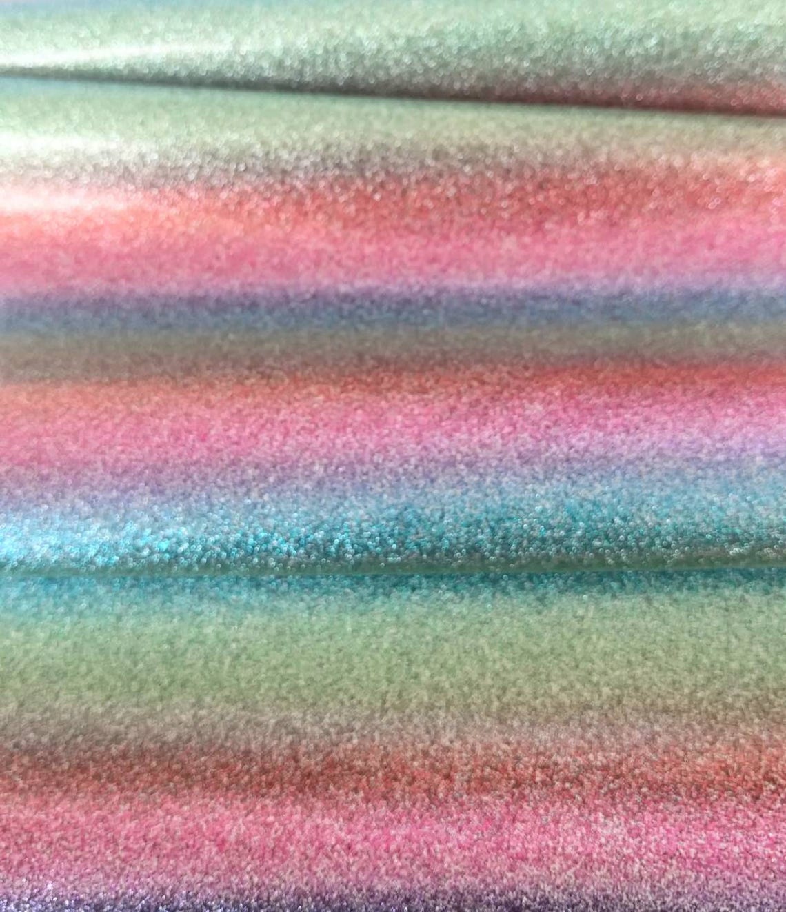 Pastel Rainbow Glitter Vinyl 9x12 SHEET Embroidery Etsy