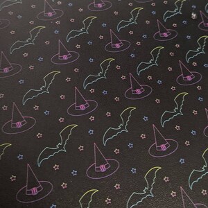 Halloween Vinyl Stoff - 12x52" ROLL - Haarschleife Vinyl - In The Hoop Stoff - Nähzubehör - Stickerei Zubehör - Faux Vegan Leder