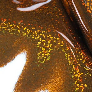 Brown Chocolate Sparkle Holographic Vinyl - 9x12&quot; SHEET Embroidery Vinyl - Canvas Backed Vinyl - Applique Vinyl - Bow Sewing Supply - Keyfob