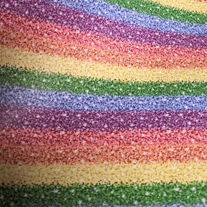 Regenbogen Bedruckter Glitzer Vinyl Stoff - 12x52 "ROLLE - Haarschleife Vinyl - In The Hoop Stoff, Nähzubehör, Stickzubehör, Veganes Leder