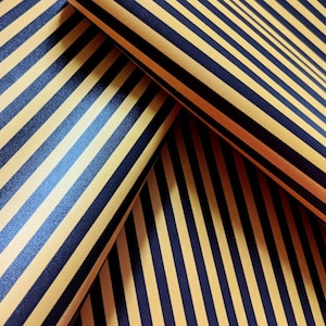 Gelb Schwarze Hausfarben Streifen Vinyl Stoff - 9x12" SHEET - Haarschleife Vinyl - Kunst veganes Leder für Ohrringe - Stickerei