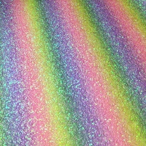 Regenbogen schillernde Chunky Glitter Leinwand - 9 x 12" BLATT - Haar Schleife Vinyl - in den Reifen Stoff - Nähen Stickerei Versorgung - Ohrringe DIY