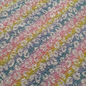 Tela com glitter grosso iridescente de animais arco-íris - rolo de 30x132 cm - tecido de vinil para laço de cabelo - suprimentos para costura e bordado - brincos faça você mesmo