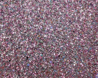 Multi color chunky glitter canvas Vinyl  - 12x52" ROLL - Hair Bow Vinyl - In The Hoop Fabric - Sewing Embroidery Supplies - Faux Leather