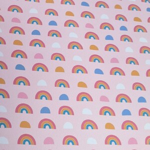 Regenbogen Vinyl Stoff - 12x52 "ROLLE - Haarschleife Vinyl - In The Hoop Stoff - Nähzubehör - Stickerei Zubehör - Faux Vegan Leder