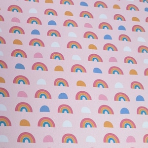 Regenbogen Vinyl Stoff - 9x12x52" BLATT - Haarschleife Vinyl - In The Hoop Stoff - Nähzubehör - Stickerei Zubehör - Faux Vegan Leder