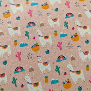 Lama Vinyl Stoff - 9x12" SHEET - Haarschleife Vinyl - Im Hoop Stoff - Nähen - Stickzubehör - Kunst veganes Leder