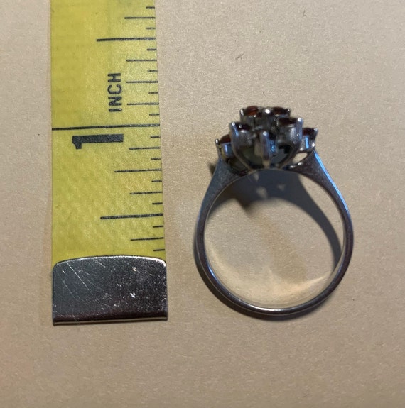 Vintage Garnet Cluster Ring - image 6