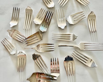 Bulk Mismatched Silverplate Fork Heads - Supply