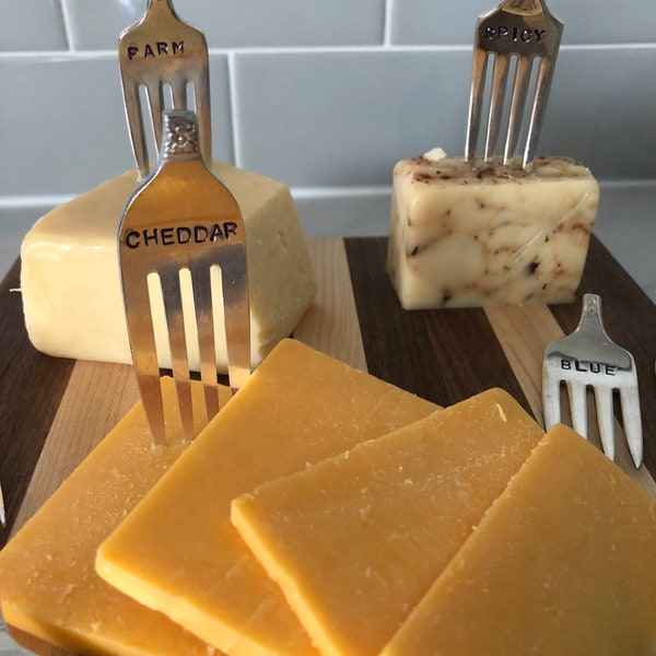 Stamped Silverware Cheese Markers