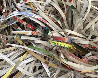 Upcycled Bulk Shredded Paper - 40 oz. Glossy Magazines | Gift Box Filler | Sustainable Packaging