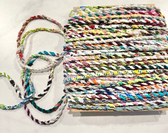 Upcycled Fabric Twine - Multi-Colored - Sold by the Yard