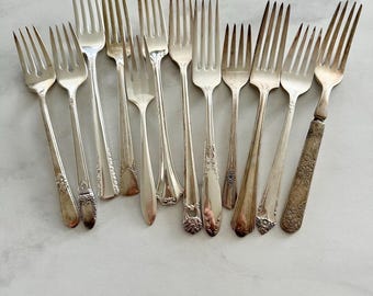 Bulk Mismatched Silverplate Forks - Supply