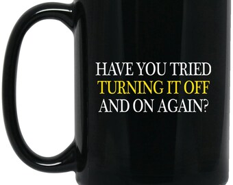 Funny Programmer Mug - ¿Has probado la taza negra grande