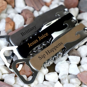 Engraved Wine Opener, Groomsmen Gift, Bridesmaid Gift, Birthday Gift, Personalized Wine Opener, Wedding Gift, Gift for Him, Gift for Her