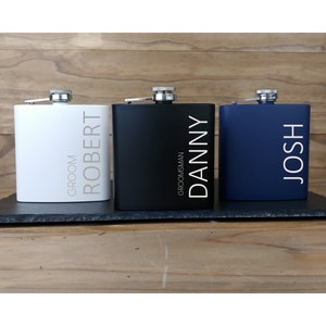 Personalized Groomsman Flasks, Engraved Flask, Engraved Groomsmen flask, Gift for Him, Engraved Hip Flask, Custom Flask for Him, Birthday