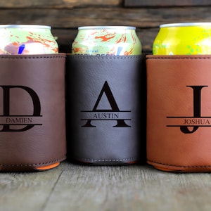 Engraved Can Coolers, Bachelor Party Gifts, Groomsmen Gifts, Groomsmen Proposals, Beer Cooler, Beer Can Holder, bottle holder, Birthday Gift image 1