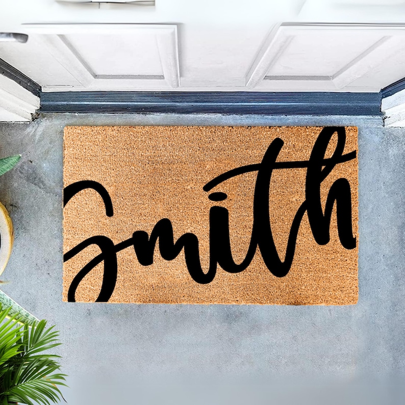 Made to Order Extra Large Beautifully Made Large Print Family Name Welcome Mat, Perfect Thoughtful Present For The In Laws K57