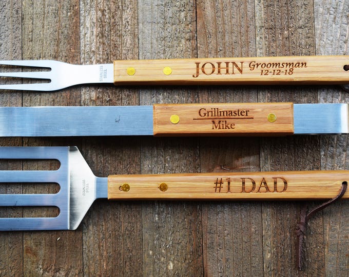 Personalized Grilling Tools Personalized BBQ Set BBQ Set - Etsy