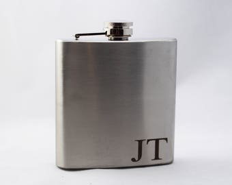 Personalized Stainless Steel Flask, Engraved Flask, Groomsman Flask, Groomsmen Flasks, Groomsman Gift, Gift for groomsman, father of the