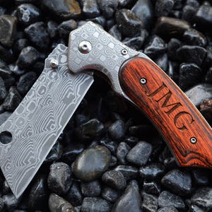 Personalized Monogrammed Knife, Groomsman Knife, Groomsman gift, Groomsmen knives, groomsmen gifts, knives for groomsmen, damascus