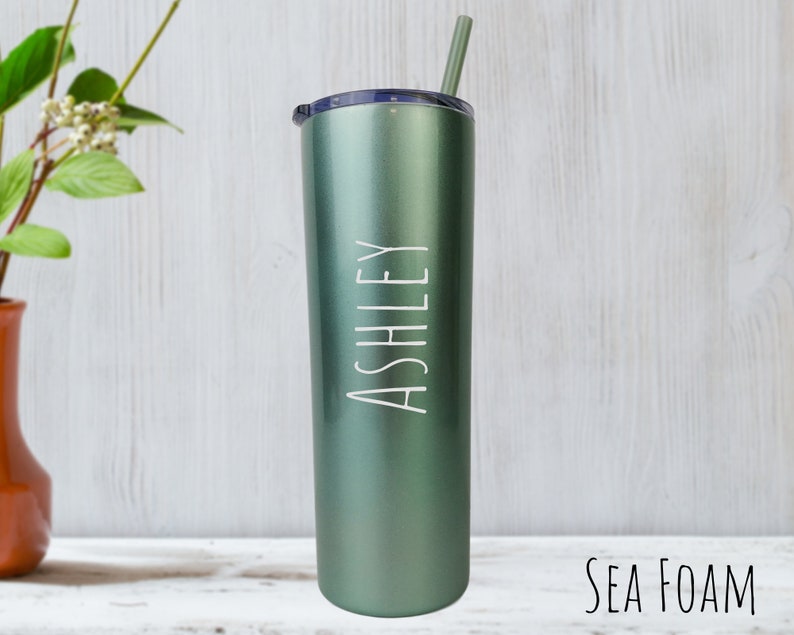 Travel Mug Coffee Mug Personalized Tumbler for Women Bridesmaid Coffee Mug Travel Mug Coffee Tumbler Skinny Tumblers Birthday Gift for Her Seascape