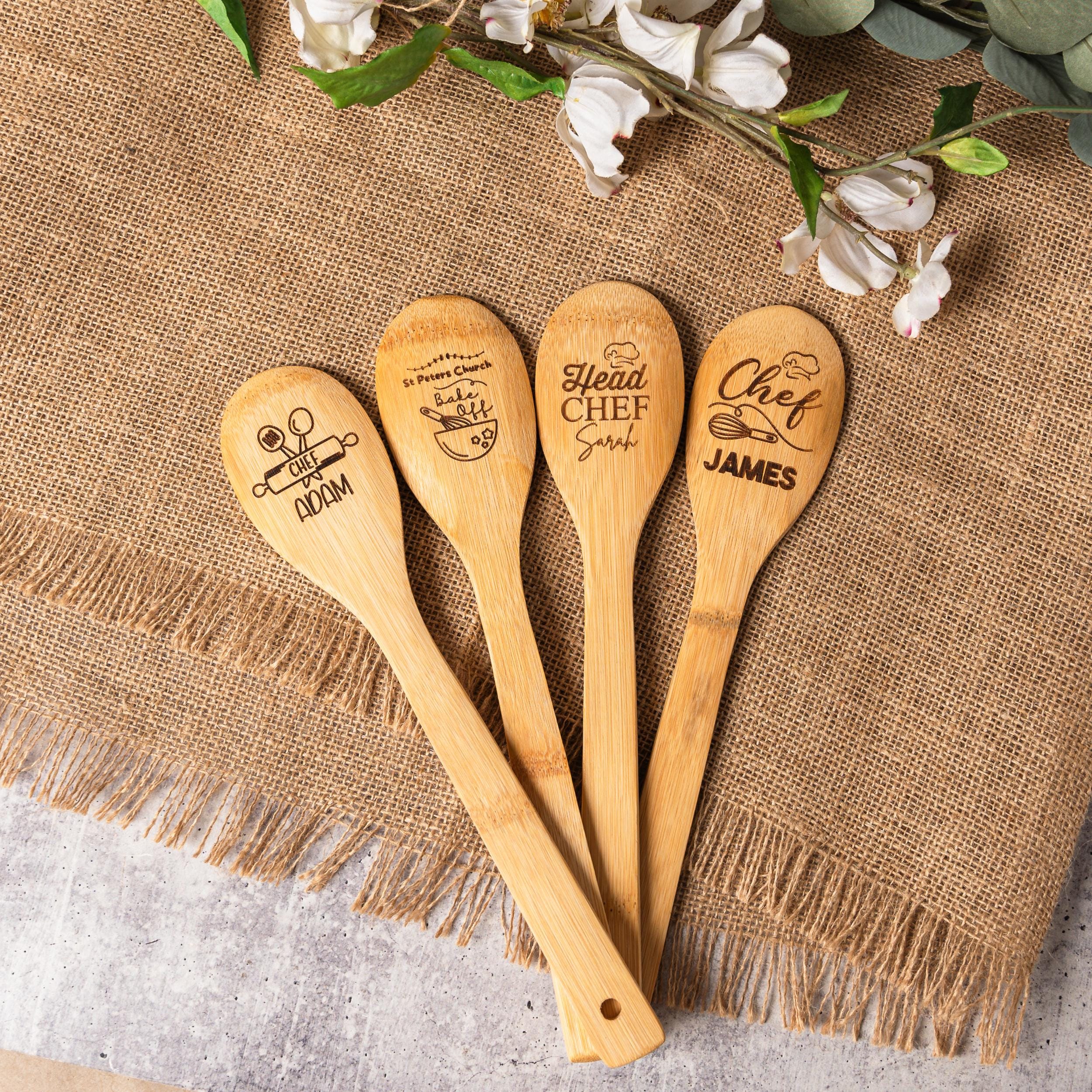Culinary Gift For All The Bakers Or Chef's In Your Life Made To Order Handcrafted Wooden Spoon Engraved With Specialized Message K106