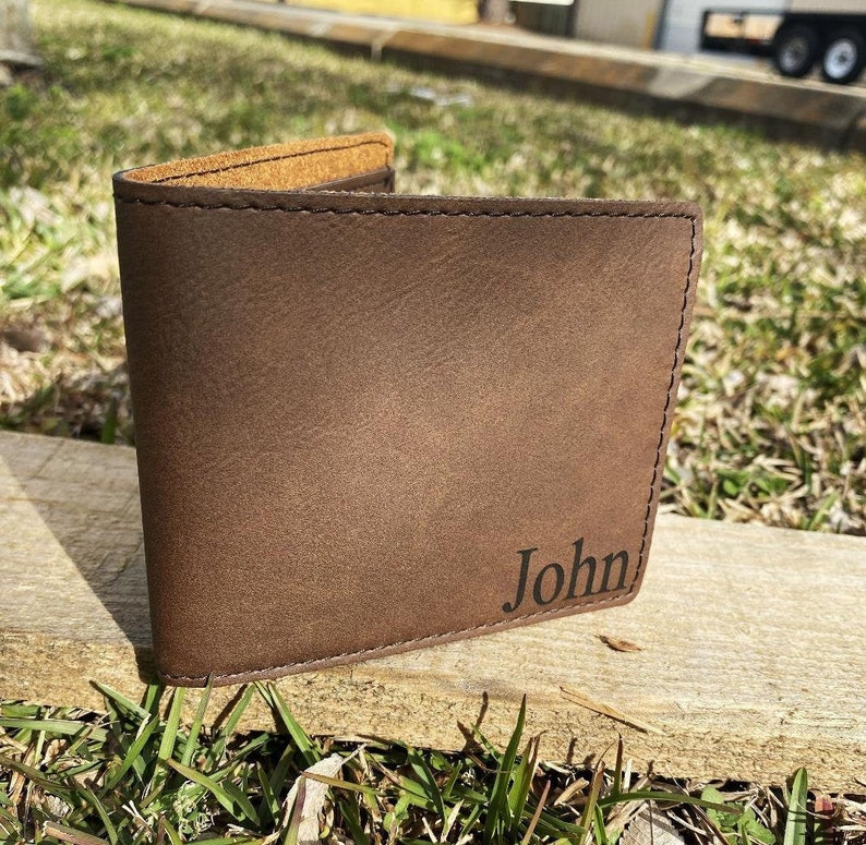 Personalized leather Wallet, Personalized wallet, personalized wallet for men, personalized mens wallet, leather wallet, mens leather wallet image 3