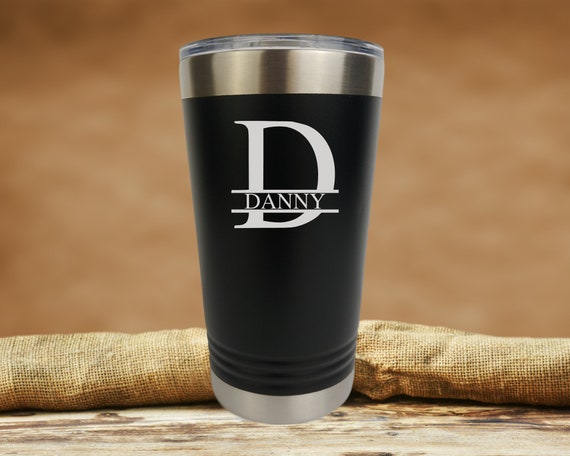 Custom Name & Initial (for Guys) 30 oz Stainless Steel Tumbler  (Personalized)