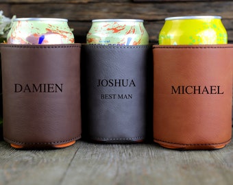 Engraved Can Coolers, Bachelor Party Gifts, Groomsmen Gifts, Groomsmen Proposals, Beer Cooler, Beer Can Holder, bottle holder, Birthday Gift