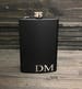 Matte Black Personalized Flask - Engraved Groomsman Flask Gift 