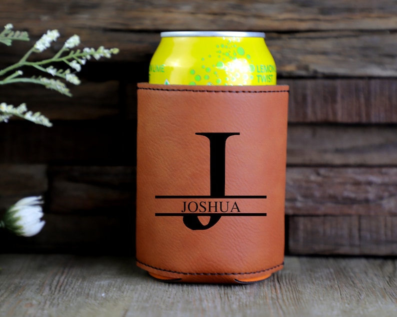 Engraved Can Coolers, Bachelor Party Gifts, Groomsmen Gifts, Groomsmen Proposals, Beer Cooler, Beer Can Holder, bottle holder, Birthday Gift Rawhide