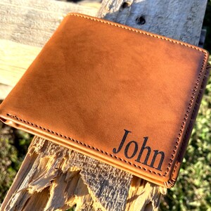 Personalized leather Wallet, Personalized wallet, personalized wallet for men, personalized mens wallet, leather wallet, mens leather wallet image 4