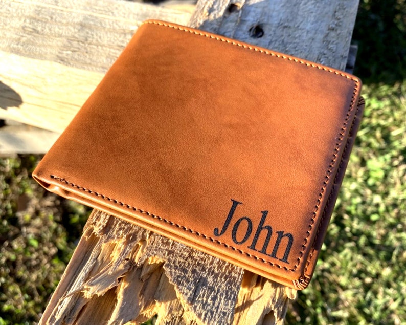 Personalized leather Wallet, Personalized wallet, personalized wallet for men, personalized mens wallet, leather wallet, mens leather wallet image 4