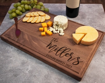 Personalized Cutting Board - Wedding Gift - Engagement present - Gift For Couple - Custom Cutting Board - Engraved Charcuterie Board