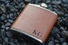 Personalized Groomsman Flasks, Leather Wrapped 