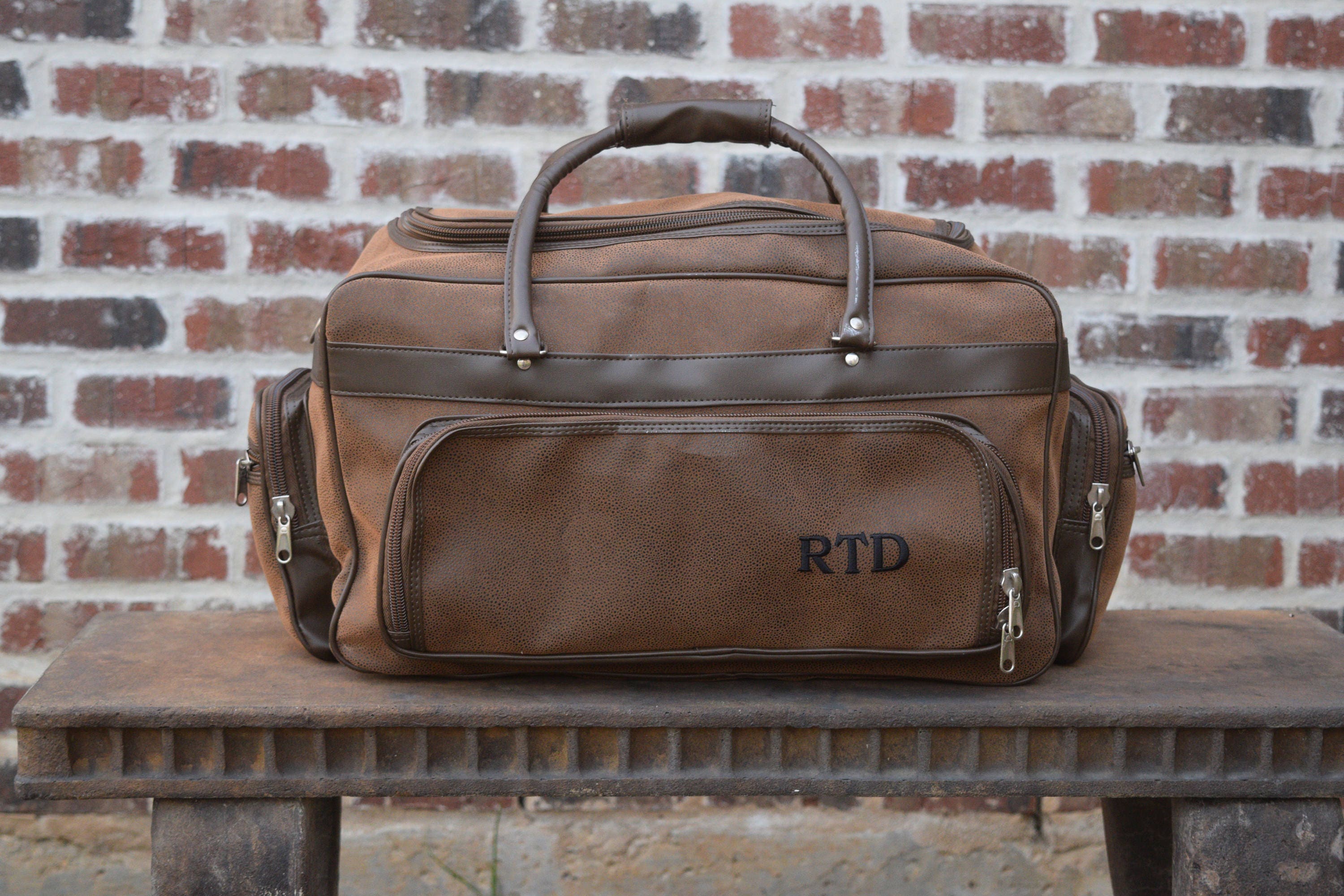 Personalized Mens Leather Bag, Groomsman Gift, leather tote, gym bag, carry on, leather duffle bag, groomsmen gift, Personalized travel bag