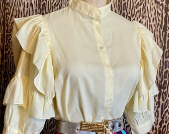 pale yellow blouse