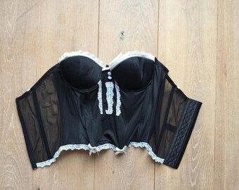 Vintage tuxedo corset
