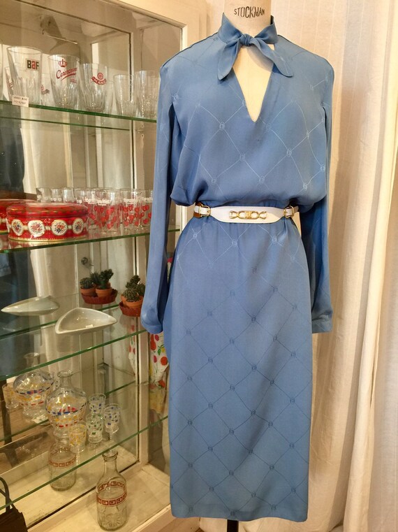 Christian Dior 1970s silk dress