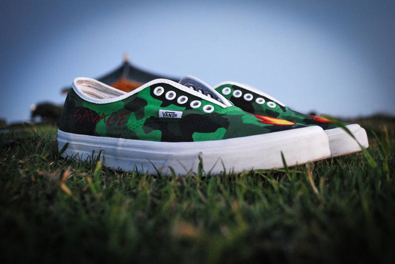 camo green vans