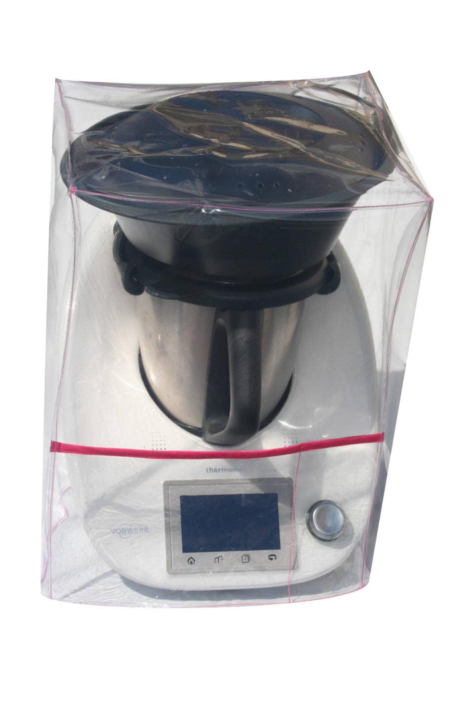 Housse de Protection Pour Thermomix Tm31/Tm5/Tm6 avec Varoma Modèle Transparente Biais Fuchsia