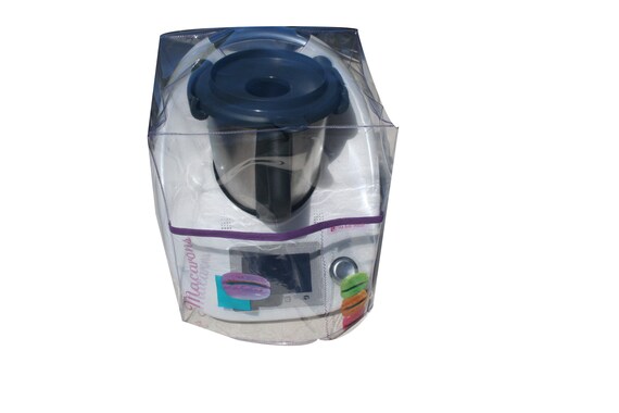 Housse Transparente Avec Biais Rouge Pour Thermomix TM7 - Protection Sur Mesure Contre Poussière Et éclaboussures