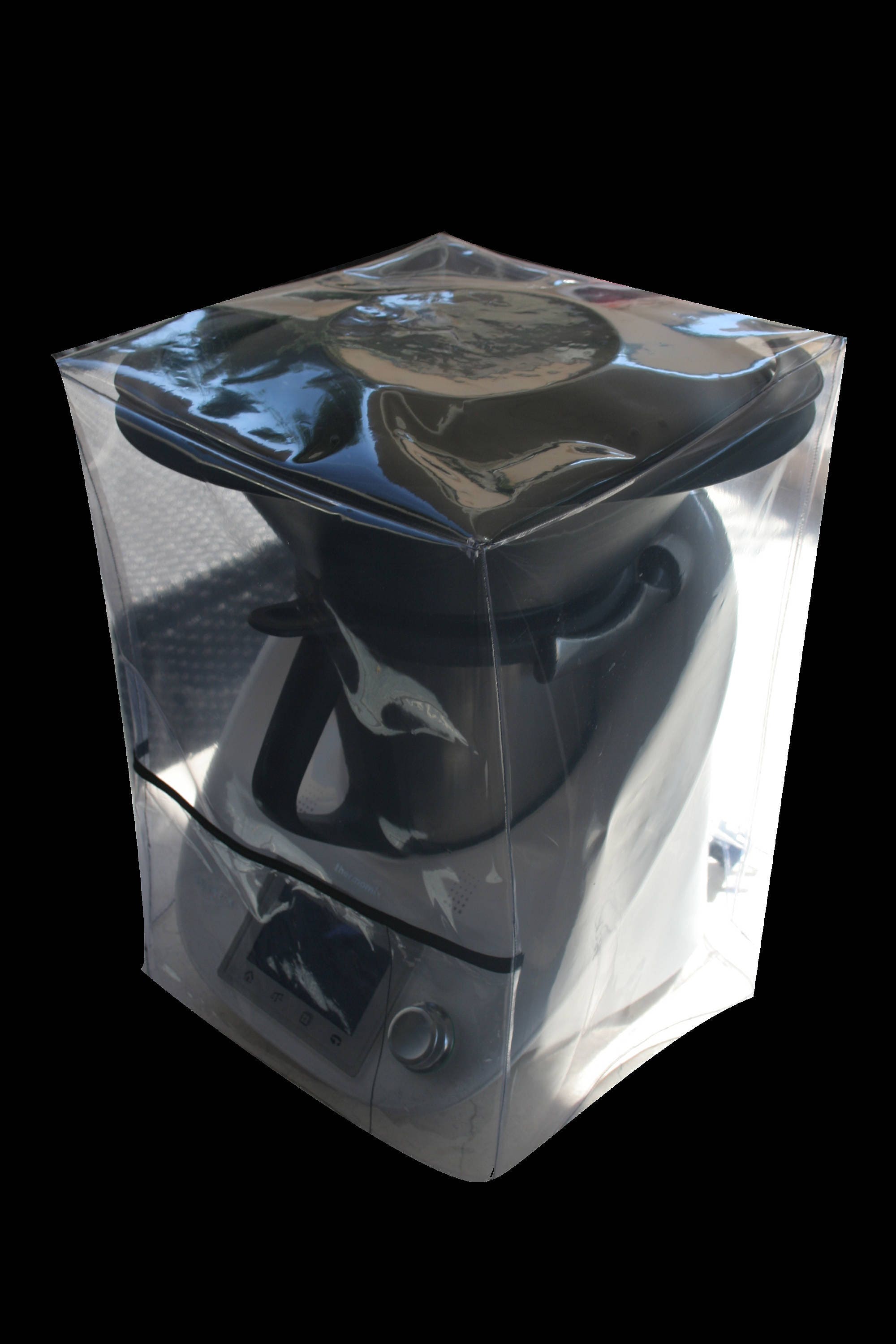 Housse de Protection Thermomix Tm5/Tm31/Tm6 avec Varoma Transparente Biais Noir