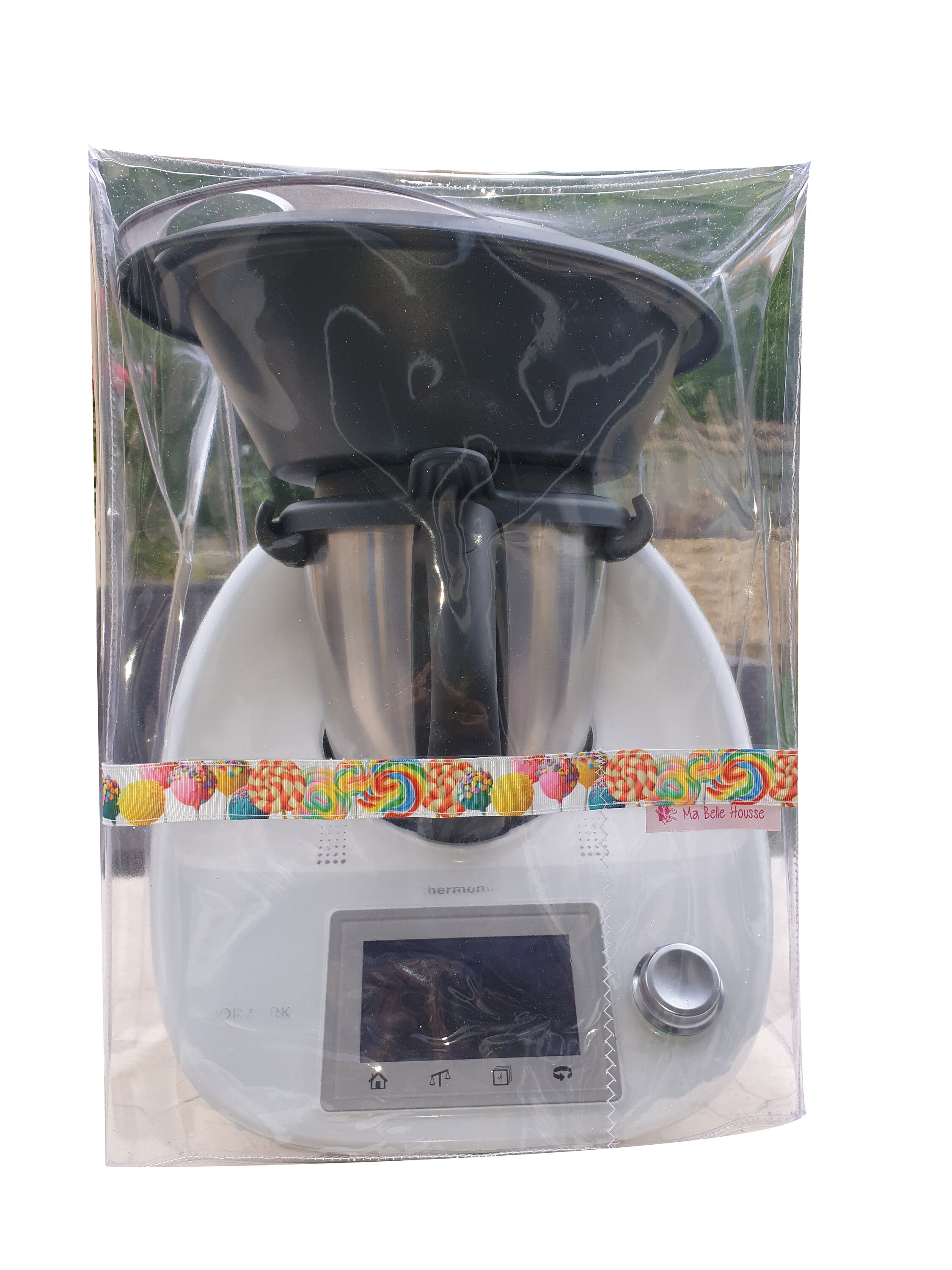 Housse de Protection Pour Thermomix avec Varoma Biais Bonbons