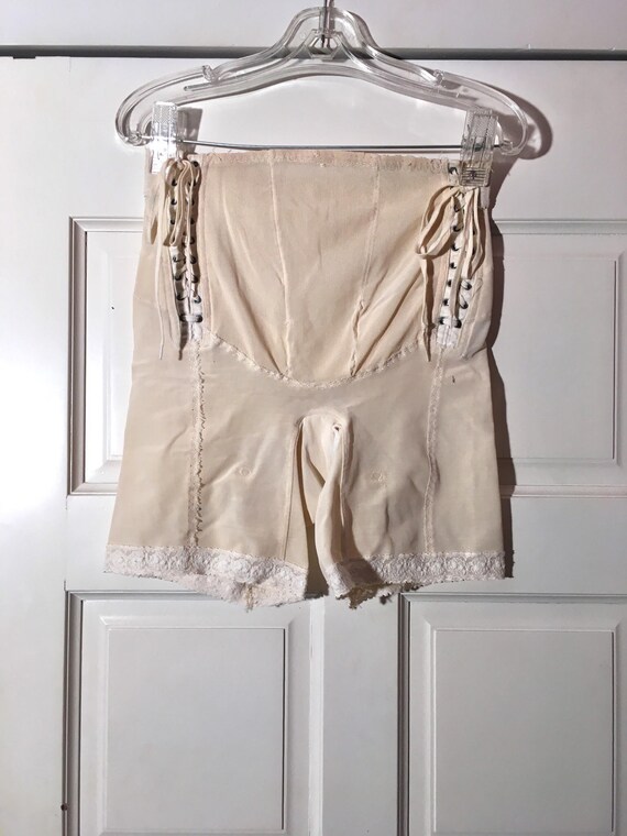 Vintage 1950's Lace up Girdle Corset Panties