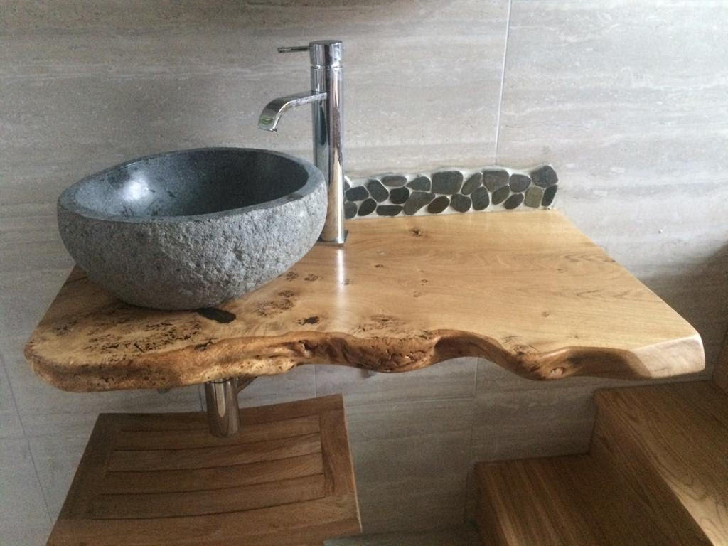 BurlBurr Wooden Wood Basin Countertop Sink Shelf Etsy