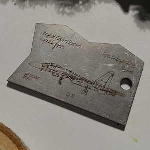 Keychain SU-30, Keychain from Shot Down Su-30 Sukhoi, Brutal Mens Keychain, Su 30 Fighter, Keychain from Destroyed Airplane, Shot Down SU-30